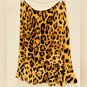 Vintage New without tag Escada Leopard Print Skirt.